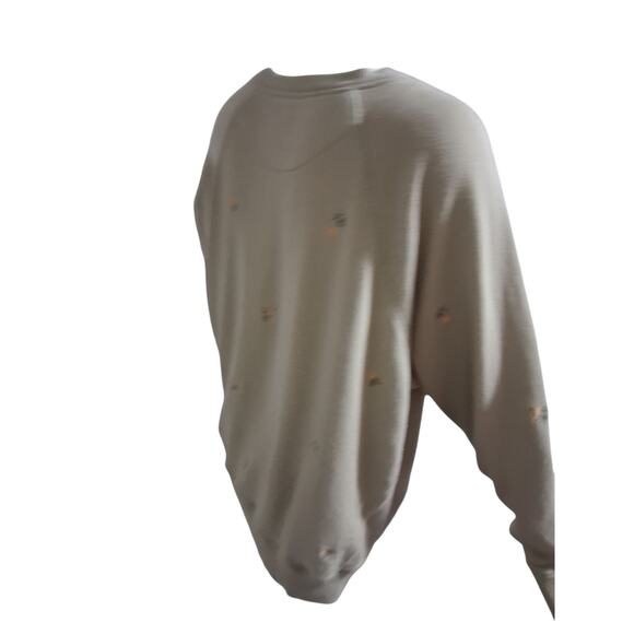 Aerie Floral Embroidered Women's size Medium Oversized Academia Prep Sweatshirt - Picture 4 of 9